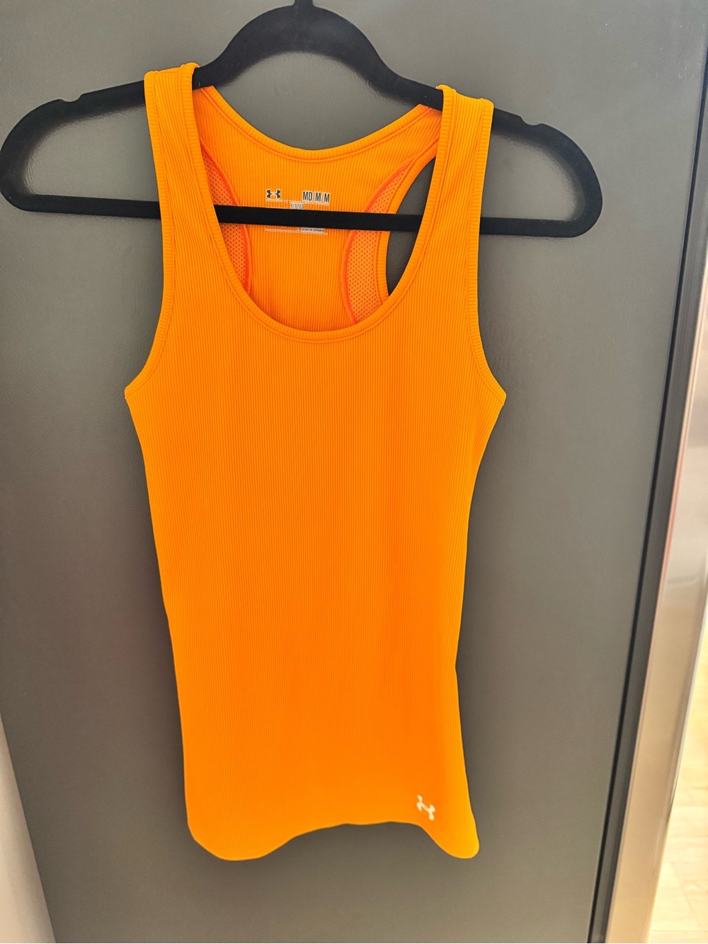 Under Armour Bright Orange Ribbed Racerback Tank